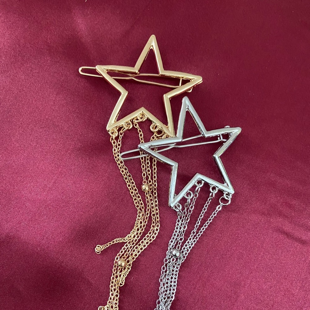 Last one 💕Star Tassels Drop Hair Clip Hair Pins - Picture 6 of 7